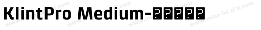 KlintPro Medium字体转换
